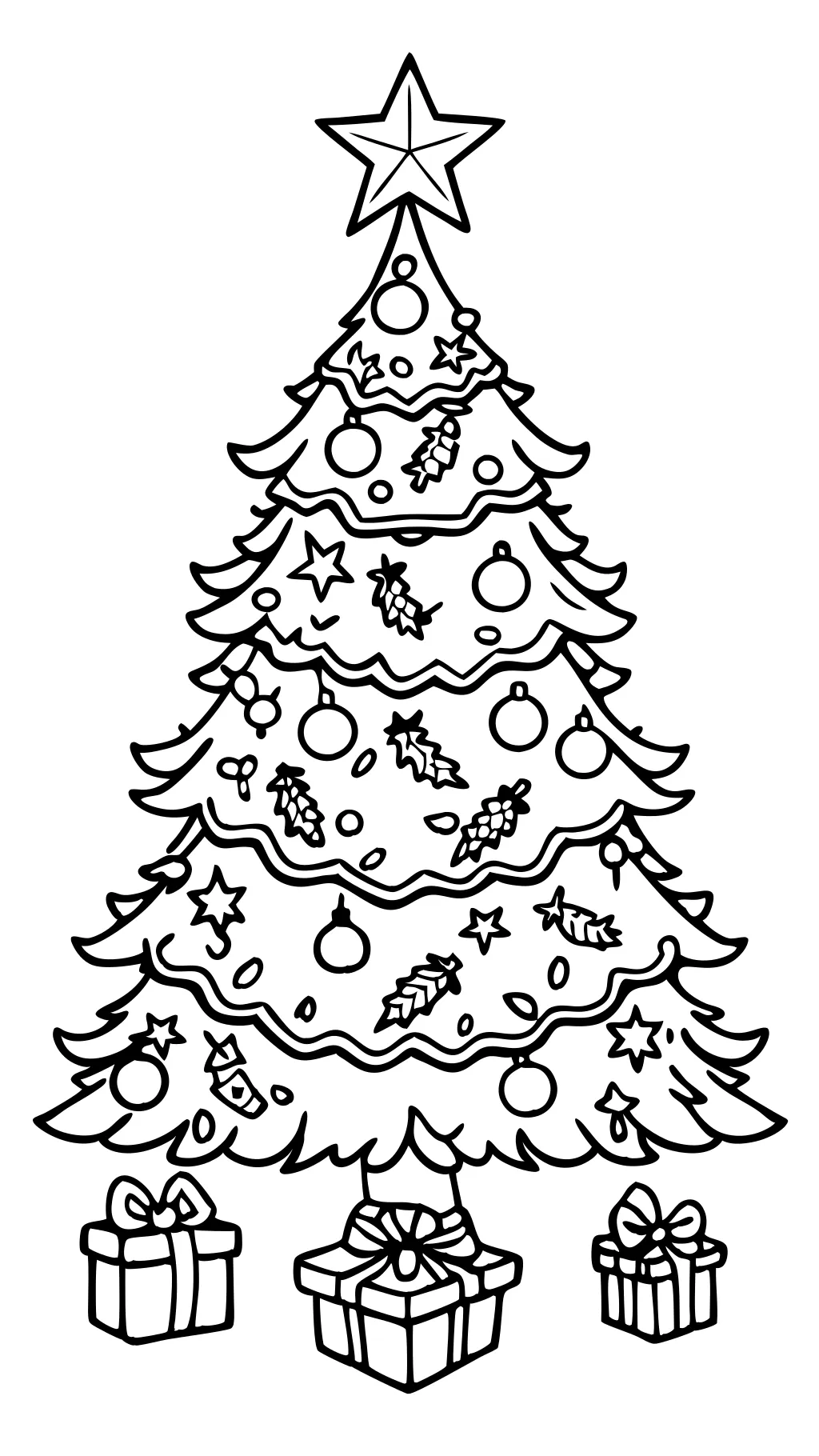 adult christmas tree coloring pages